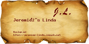 Jeremiás Linda névjegykártya